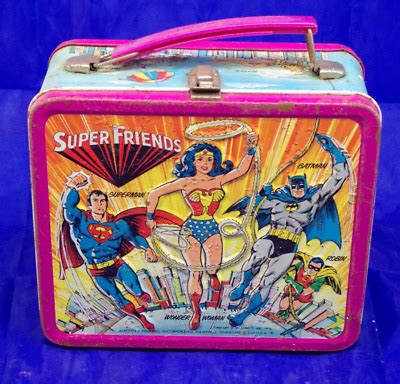 Super Friends Lunch Box Indiana Collectible Metal Lunchboxes 